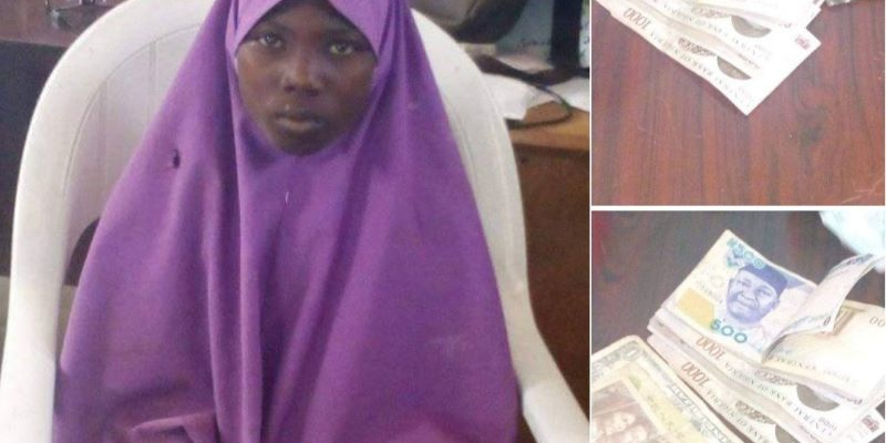14-year-old street hawker submits local and foreign currencies she found while hawking in Gombe