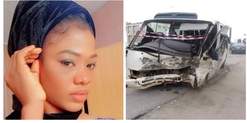 Lagos: Young woman killed as car rams into bus carrying film crew