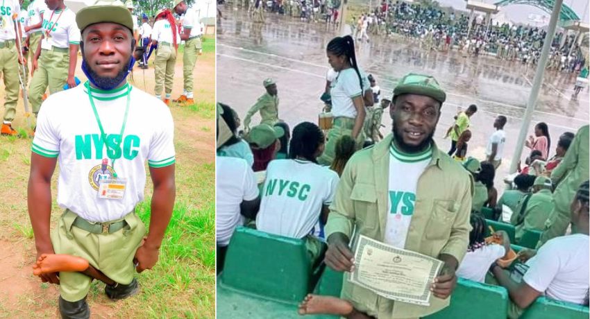 You don't have to make excuses for failure – Physically challenged man says on passing out of NYSC