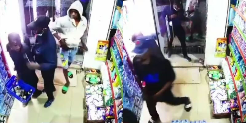 CCTV captures moment gunmen raid Abuja supermarket, cart away money, other items