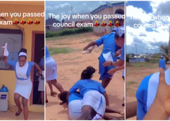 Young lady’s jubilant reaction after passing her nursing exam goes viral