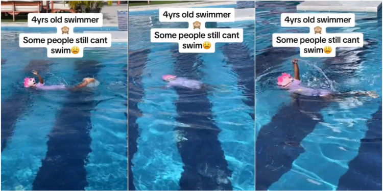 Little girl leaves internet awestruck with remarkable swimming talent