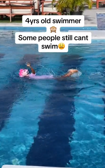 Little girl leaves internet awestruck with remarkable swimming talent