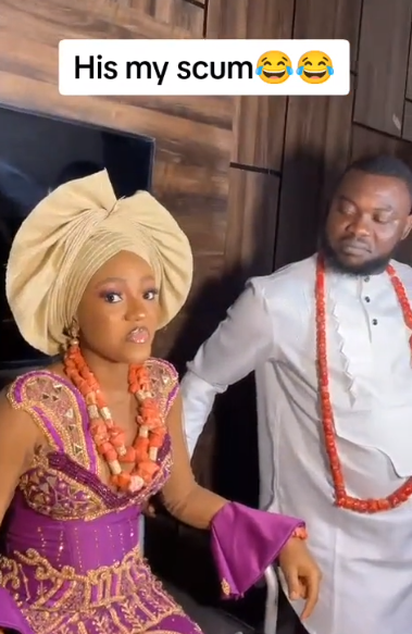 Bride playfully claims "All Men Are Scum" in pre-wedding photo shoot banter