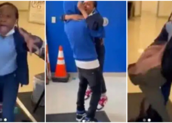 Father wrongly imprisoned for years surprises daughter at school