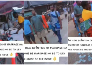 Man surprises wie at work