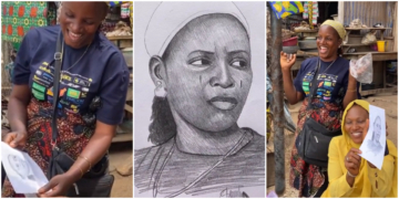 Street artist surprises Kuli Kuli vendor with her portrait and cash gift