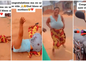 Video captures mother's overjoyed reaction to brand new motorcycle gift from son