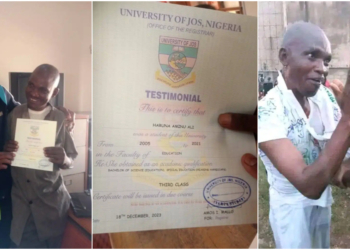 UNIJOS' oldest student, Bojo, graduates after 19 years