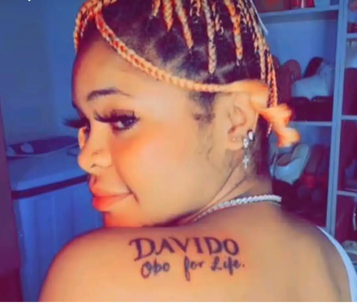  A passionate fan showcases her enduring love for the Nigerian singer Davido