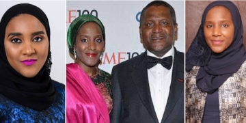 Fatima, Mariya and Aliko, Halima Dangote