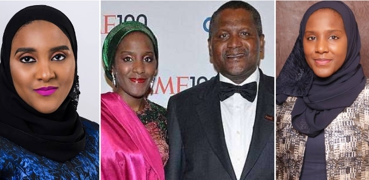 Fatima, Mariya and Aliko, Halima Dangote