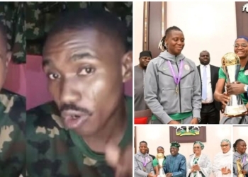 Nigerian soldier Tinubu Super Falcons