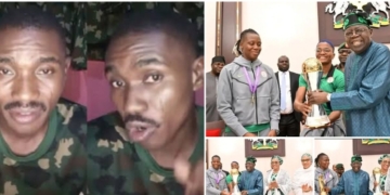 Nigerian soldier Tinubu Super Falcons