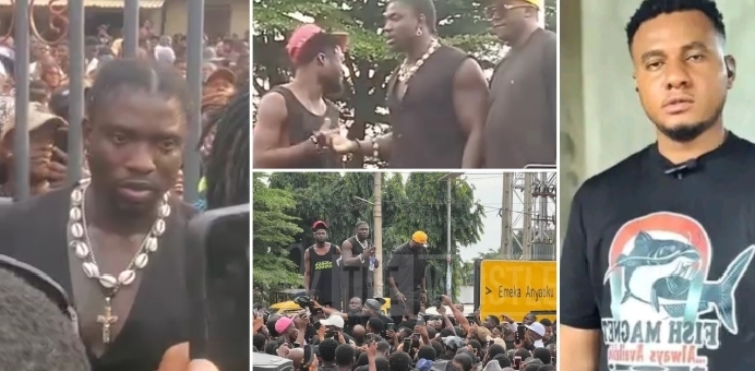 Verydarkman procession Anambra Fish Magnet