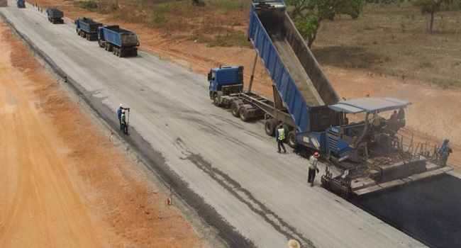 ongoing construction of Abuja-Kaduna-Zaria-Kano road