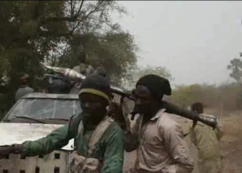 File photo- Fighter with an RPG-backed Boko Haram gun truck