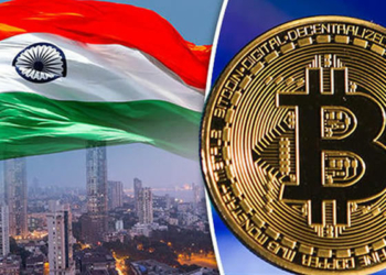 Bitcoin image, India Flag