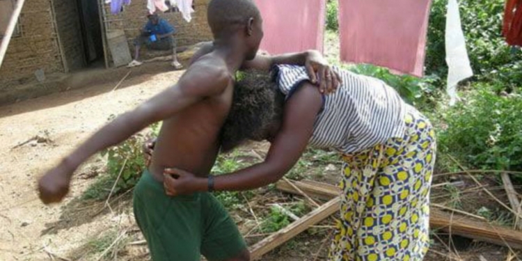 File Image: Man beating wife