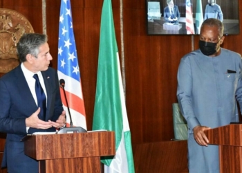 US Secretary of State, Antony Blinken and Minister of Foreign Affairs, Geoffrey Onyeama