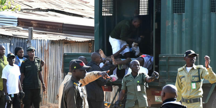 File photo - scene of a previous attack on a Nigerian Prison