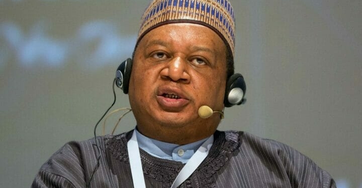 Mohammed Barkindo, secretary general of the Organization of Petroleum Exporting Countries (OPEC), speaks during the 23rd World Energy Congress in Istanbul, Turkey, on Monday, Oct. 10, 2016. The oil-price could recover to $60 a barrel by the end of 2016, said Al-Falih, just weeks after agreeing to cut supply for the first time in eight years. Photographer: Kerem Uzel/Bloomberg