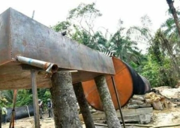 Crude illegal refinery in Rivers