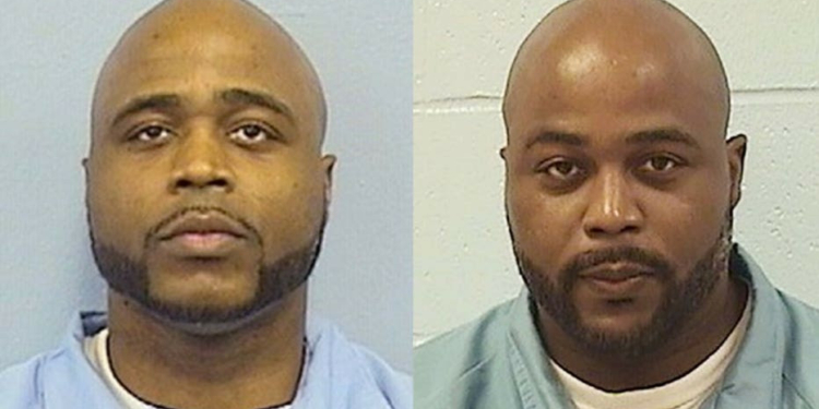 Kevin Dugar, 44, (left) spent 20 years in jail for a 2003 gang-related murder he didn't commit. His twin brother Karl Smith, also 44, (right).