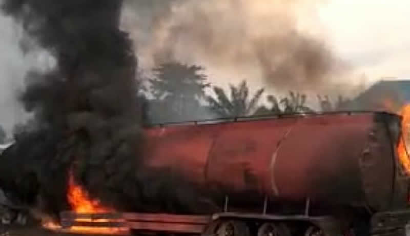 Fuel Tanker on fire