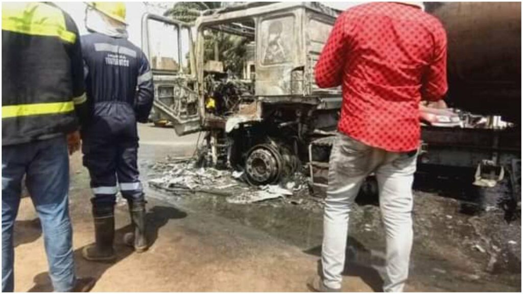 Filling station razed as petrol tanker catches fire in Anambra