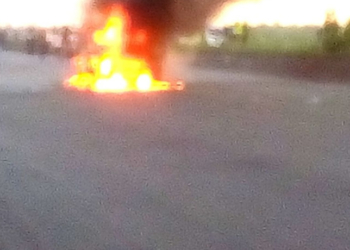 Depict image - Fire on expressway