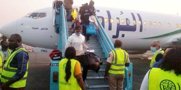FILE: Nigerian returnees from Libya