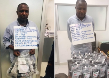 Bizman Anayochukwu nabbed with liquid cocaine, first time in Nigeria
