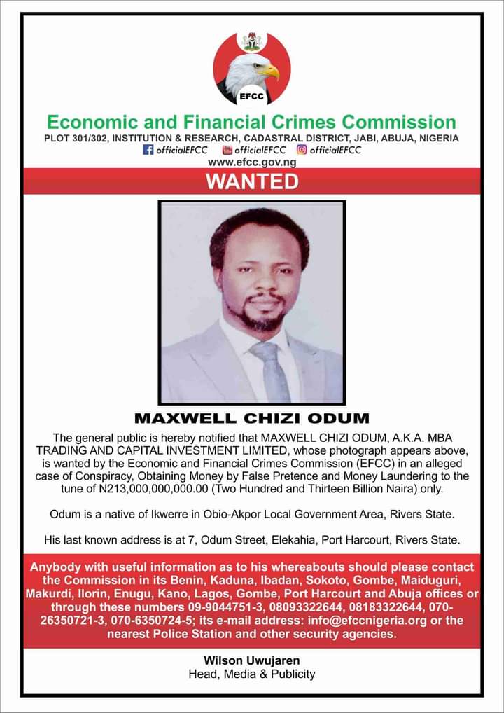 MBA forex CEO, Maxwell Odum, Vanishes With N213bn