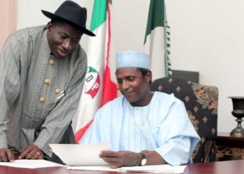 Musa Yar’ Adua (late) and Goodluck Jonathan