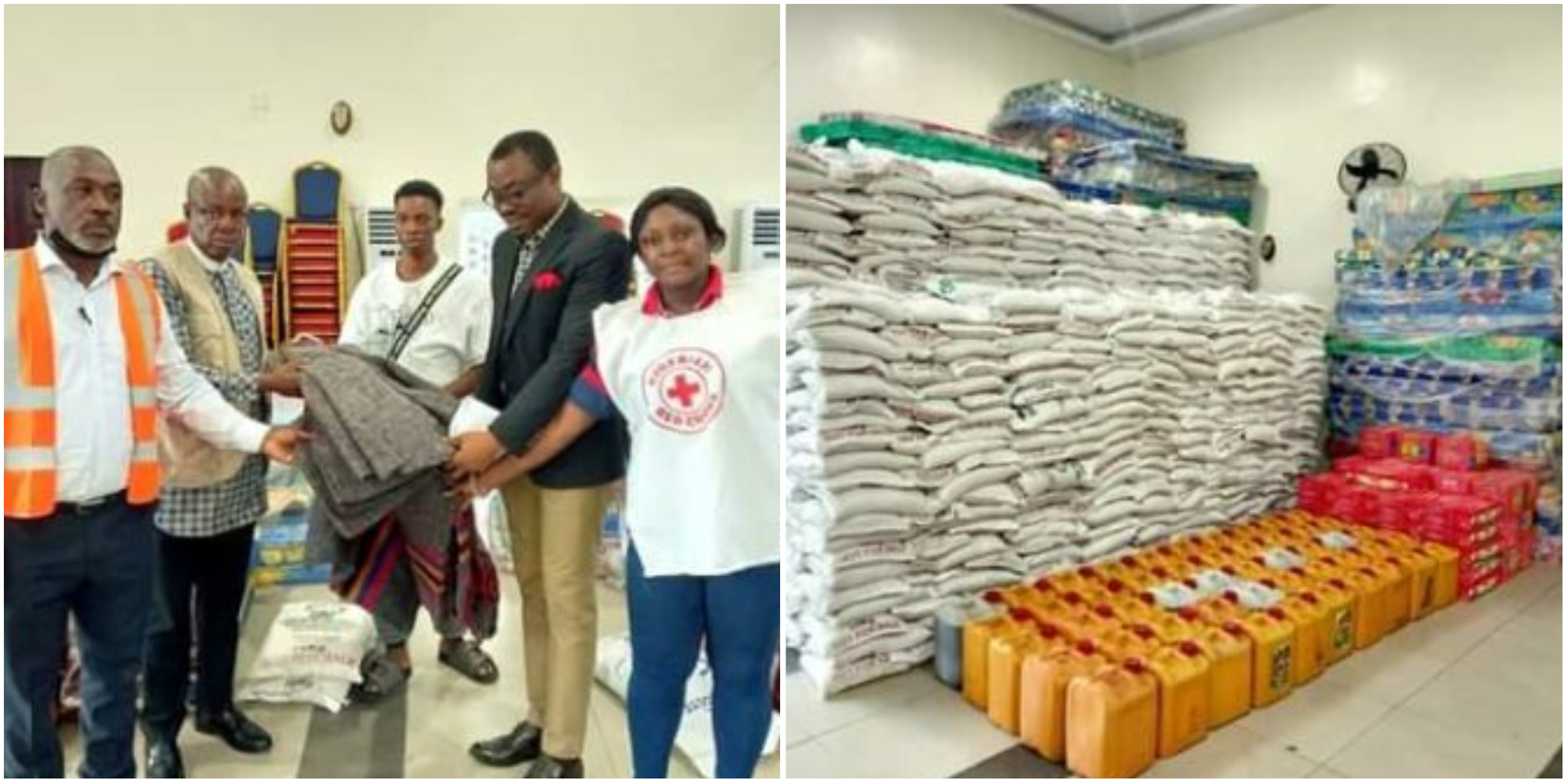NEMA distributes relief materials to survivors of victims of Port Harcourt stampede