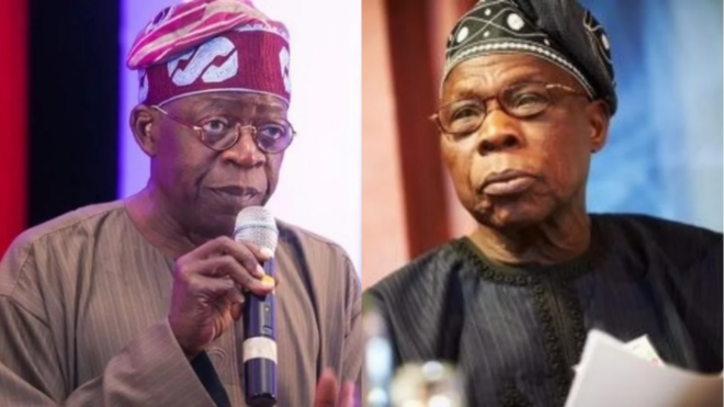 2023 presidency: Tinubu, Obasanjo In Closed Door Meeting