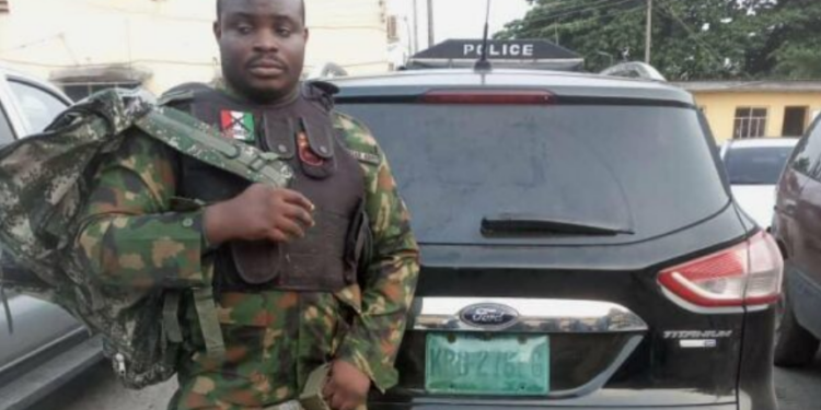 Fake Army Captain Edwards cracked in Lagos