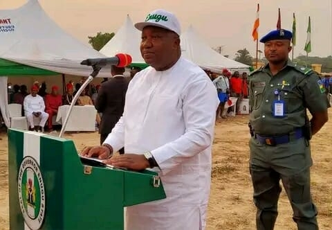 Gov. Ugwuanyi addressing the audience during the presentation