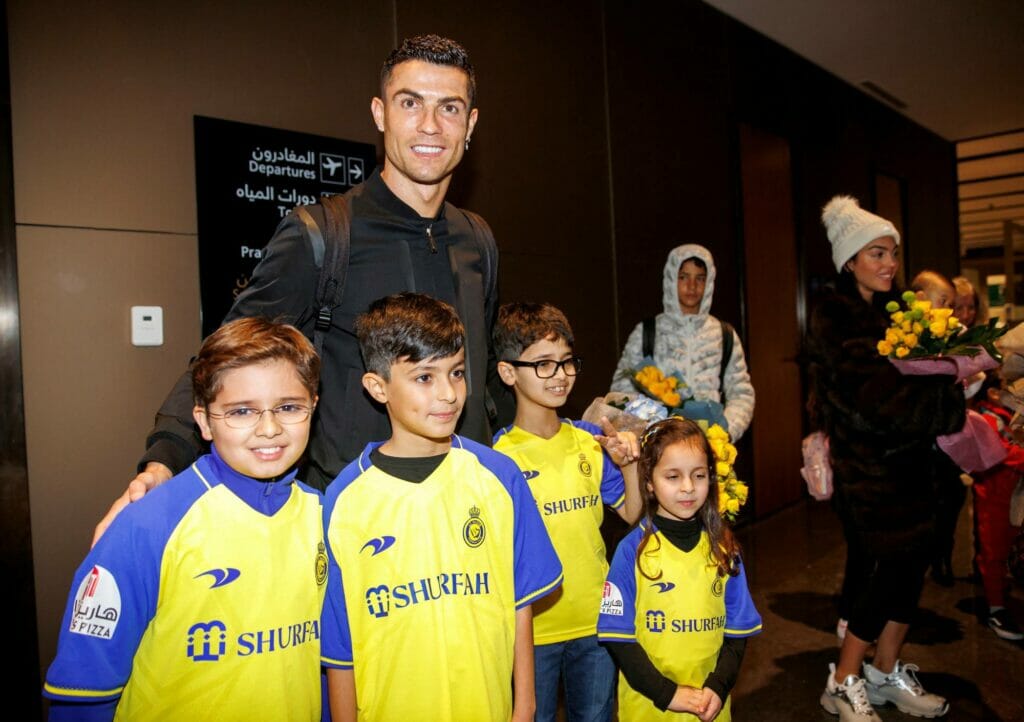 Cristiano Ronaldo during his first press conference as Al Nassr player.