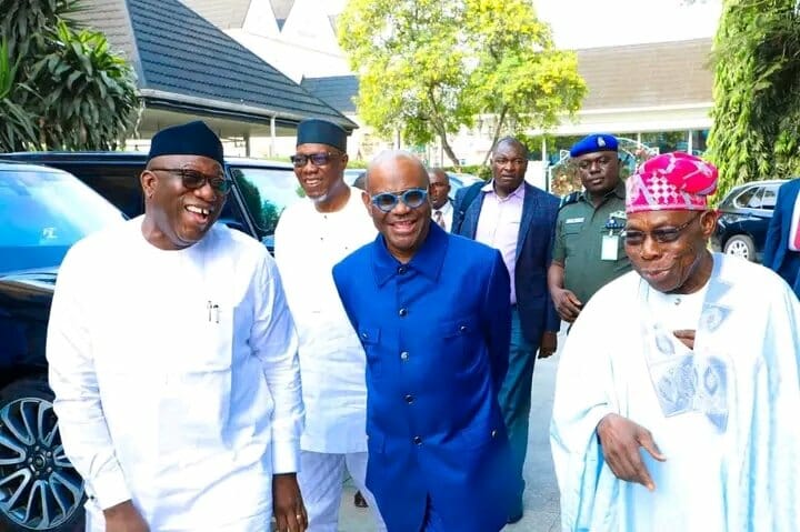 Obasanjo, Fayemi Meet Governor Wike In Rivers State