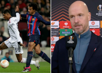 Erik Ten Hag Hails Man United Players After Away Draw Against Barcelona