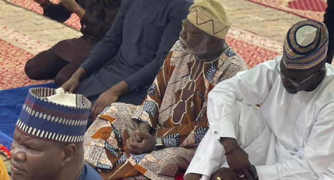 CJN Ariwoola spotted at Abuja mosque amid alleged secret meeting with Tinubu