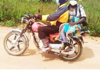 DEPICTIVE IMAGE: Pregnant woman on Motorcycle /Okada