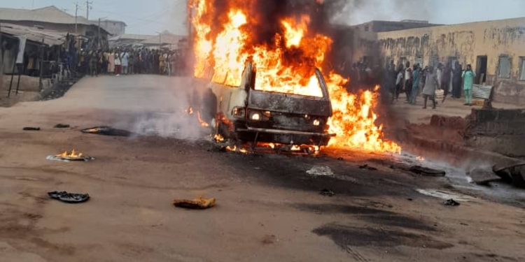 100 Containers Of Fuel Burnt