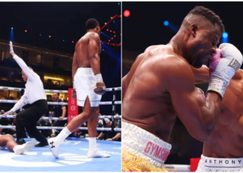 Anthony Joshua delivers devastating knockout to Francis Ngannou in Riyadh showdown