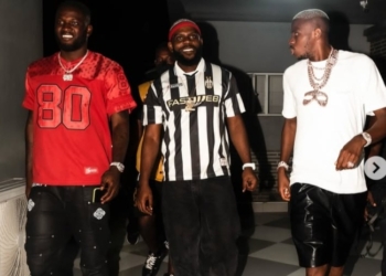 From right to left: Osimhen, Odumodu and Boniface