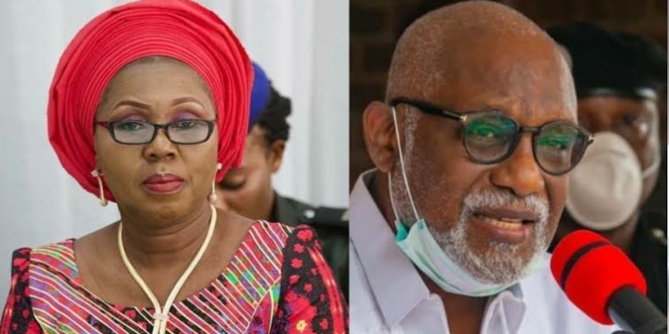Late Rotimi Akeredolu and his Widow, Betty