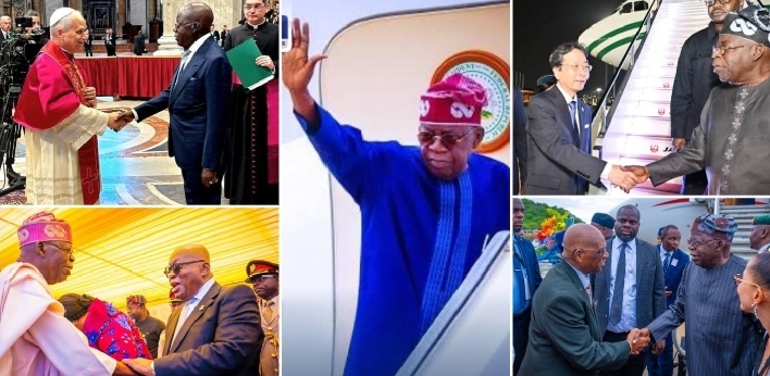 Tinubu’s 2025 travel map, number of trips