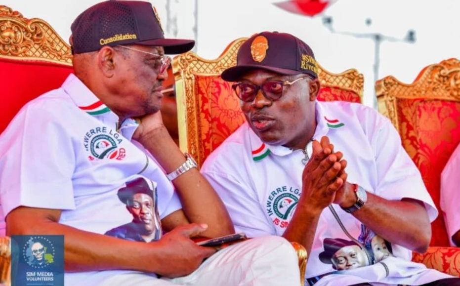 L-R: Nyesom Wike and Siminalayi Fubara | File photo